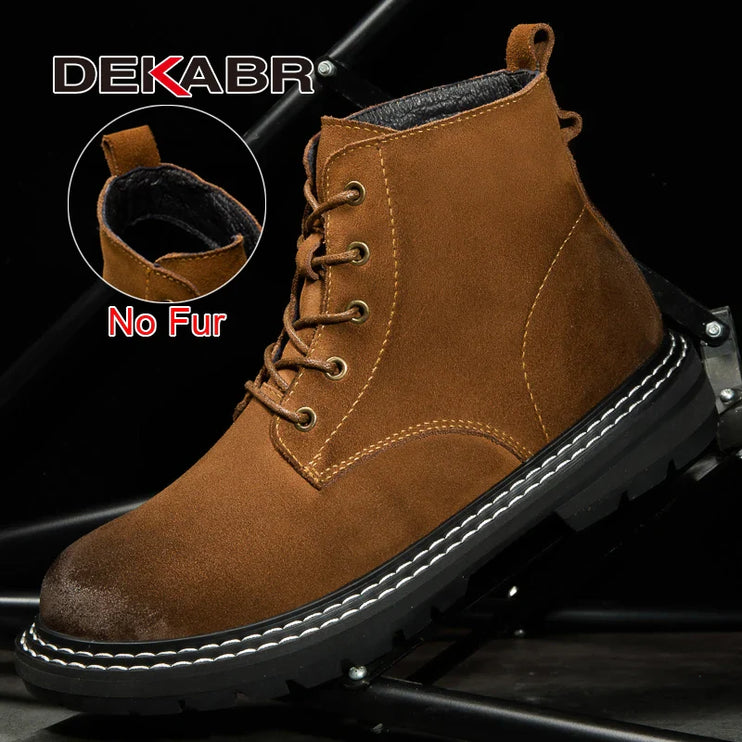 UrbanTrek Lederboots mit robustem Design und rutschfester Sohle, ideal für den täglichen Gebrauch und vielseitige Anlässe.