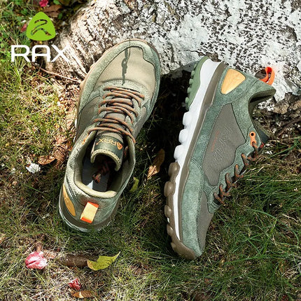 Rax TerraFlex Herren Wanderschuhe in Olivgrün, leicht und strapazierfähig, ideal für Outdoor-Aktivitäten und harte Oberflächen.